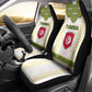 Tunisia Flag Car Seat Cover with National Crest and Emblem