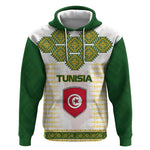 Tunisia Flag Hoodie with National Crest and Emblem