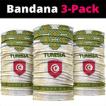 Tunisia Flag Neck Gaiter National Crest and Emblem TS04