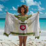 Tunisia Flag Sarong with National Crest and Emblem