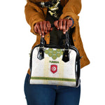 Tunisia Flag Shoulder Handbag with National Crest and Emblem