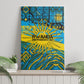 Rwanda Independence Day Canvas Wall Art Tribal Geometric Pattern - National Coat Of Arms And Sunburst