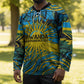 Rwanda Independence Day Hockey Jersey Tribal Geometric Pattern - National Coat Of Arms And Sunburst