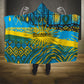 Rwanda Independence Day Hooded Blanket Tribal Geometric Pattern - National Coat Of Arms And Sunburst