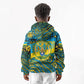 Rwanda Independence Day Kid Hoodie Tribal Geometric Pattern - National Coat Of Arms And Sunburst