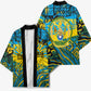 Rwanda Independence Day Kimono Tribal Geometric Pattern - National Coat Of Arms And Sunburst