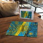Rwanda Independence Day Puzzle Tribal Geometric Pattern - National Coat Of Arms And Sunburst