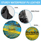 Rwanda Independence Day Spare Tire Cover Tribal Geometric Pattern - National Coat Of Arms And Sunburst