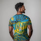 Rwanda Independence Day T shirt Tribal Geometric Pattern - National Coat Of Arms And Sunburst
