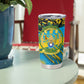 Rwanda Independence Day Tumbler Cup Tribal Geometric Pattern - National Coat Of Arms And Sunburst