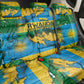 Rwanda Independence Day Back Car Seat Cover Distressed Grunge Flag Design - Broken Chains And 1962 Graphic