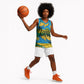 Rwanda Independence Day Basketball Jersey Distressed Grunge Flag Design - Broken Chains And 1962 Graphic