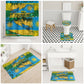 Rwanda Independence Day Bathroom Set Distressed Grunge Flag Design - Broken Chains And 1962 Graphic