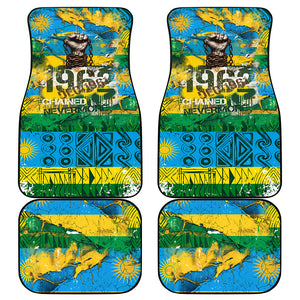 Rwanda Independence Day Car Mats Distressed Grunge Flag Design - Broken Chains And 1962 Graphic