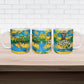 Rwanda Independence Day Ceramic Mug Distressed Grunge Flag Design - Broken Chains And 1962 Graphic
