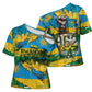 Rwanda Independence Day Cross Shoulder Shirt Distressed Grunge Flag Design - Broken Chains And 1962 Graphic