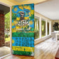 Rwanda Independence Day Door Cover Distressed Grunge Flag Design - Broken Chains And 1962 Graphic
