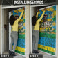 Rwanda Independence Day Door Cover Distressed Grunge Flag Design - Broken Chains And 1962 Graphic