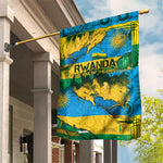 Rwanda Independence Day Garden Flag Distressed Grunge Flag Design - Broken Chains And 1962 Graphic