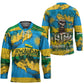 Rwanda Independence Day Hockey Jersey Distressed Grunge Flag Design - Broken Chains And 1962 Graphic