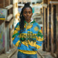 Rwanda Independence Day Hoodie Distressed Grunge Flag Design - Broken Chains And 1962 Graphic