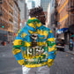 Rwanda Independence Day Hoodie Distressed Grunge Flag Design - Broken Chains And 1962 Graphic