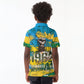 Rwanda Independence Day Kid Polo Shirt Distressed Grunge Flag Design - Broken Chains And 1962 Graphic