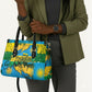 Rwanda Independence Day Leather Bag Distressed Grunge Flag Design - Broken Chains And 1962 Graphic