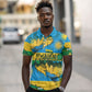 Rwanda Independence Day Polo Shirt Distressed Grunge Flag Design - Broken Chains And 1962 Graphic