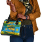 Rwanda Independence Day Shoulder Handbag Distressed Grunge Flag Design - Broken Chains And 1962 Graphic