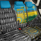 Rwanda Independence Day Unite Paix Progres Back Car Seat Cover African Geometric Pattern - Power Fist And Coffee Branch Art