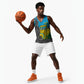Rwanda Independence Day Unite Paix Progres Basketball Jersey African Geometric Pattern - Power Fist And Coffee Branch Art