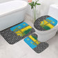 Rwanda Independence Day Unite Paix Progres Bathroom Set African Geometric Pattern - Power Fist And Coffee Branch Art