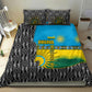 Rwanda Independence Day Unite Paix Progres Bedding Set African Geometric Pattern - Power Fist And Coffee Branch Art