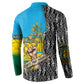 Rwanda Independence Day Unite Paix Progres Button Sweatshirt African Geometric Pattern - Power Fist And Coffee Branch Art