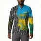 Rwanda Independence Day Unite Paix Progres Button Sweatshirt African Geometric Pattern - Power Fist And Coffee Branch Art