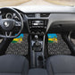 Rwanda Independence Day Unite Paix Progres Car Mats African Geometric Pattern - Power Fist And Coffee Branch Art