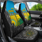Rwanda Independence Day Unite Paix Progres Car Seat Cover African Geometric Pattern - Power Fist And Coffee Branch Art