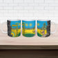 Rwanda Independence Day Unite Paix Progres Ceramic Mug African Geometric Pattern - Power Fist And Coffee Branch Art