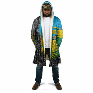 Rwanda Independence Day Unite Paix Progres Cloak African Geometric Pattern - Power Fist And Coffee Branch Art
