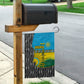 Rwanda Independence Day Unite Paix Progres Garden Flag African Geometric Pattern - Power Fist And Coffee Branch Art