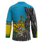 Rwanda Independence Day Unite Paix Progres Hockey Jersey African Geometric Pattern - Power Fist And Coffee Branch Art