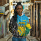 Rwanda Independence Day Unite Paix Progres Hoodie African Geometric Pattern - Power Fist And Coffee Branch Art