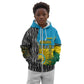 Rwanda Independence Day Unite Paix Progres Kid Hoodie African Geometric Pattern - Power Fist And Coffee Branch Art