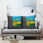 Rwanda Independence Day Unite Paix Progres Pillow Cover African Geometric Pattern - Power Fist And Coffee Branch Art