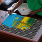 Rwanda Independence Day Unite Paix Progres Puzzle African Geometric Pattern - Power Fist And Coffee Branch Art