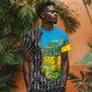 Rwanda Independence Day Unite Paix Progres T shirt African Geometric Pattern - Power Fist And Coffee Branch Art