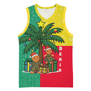 Benin Christmas Basketball Jersey Palm Tree Dolls and Red Yellow Green Festive TS04