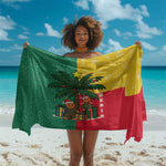 Benin Christmas Sarong Palm Tree Dolls and Red Yellow Green Festive - African Pride