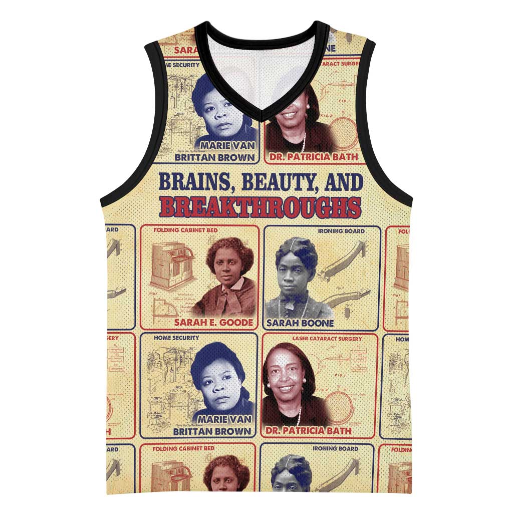 Brains Beauty And Breakthroughs Basketball Jersey Trailblazing Black Women Inventors and Innovators - African Pride